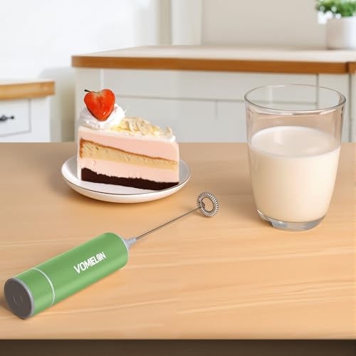 Electric Milk Frother Handheld (Grass Green)