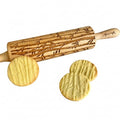 BAMBOO Embossed Rolling Pin for Ceramic. Clay Roller and Ceramic Stamp for Embossing Pottery. Baking Gifts for Women by Algis Crafts for Embossed Cookies