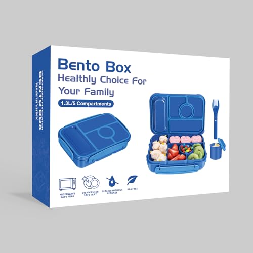 Bento Box Adult Lunch Box Kids (Navy)