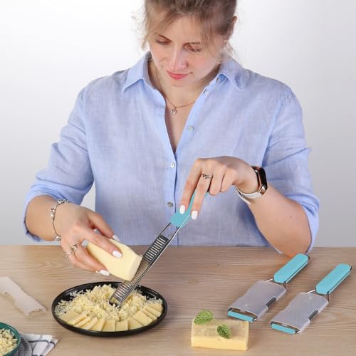 Cheese Grater Citrus Zester Lemon Zester Pack of 3 (Set of 3 / combination / Blue)