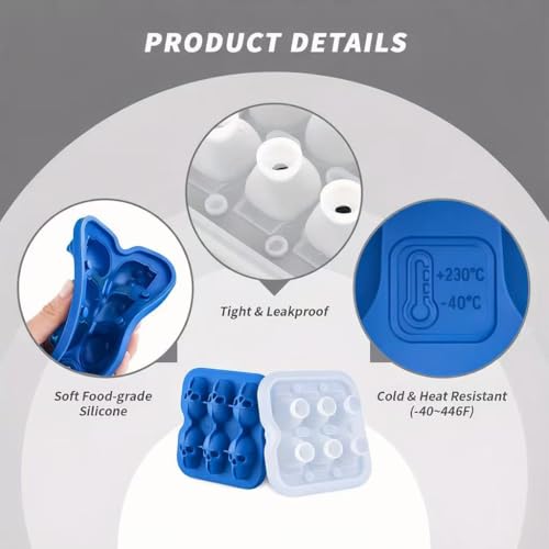 Skull Ice Cube Mold (Blue)