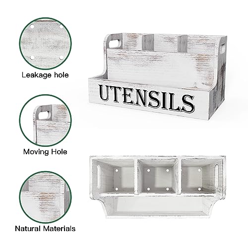 Extra Large Kitchen Utensils Holder (White)