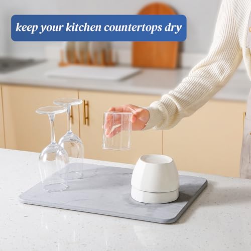 Stone Dish Drying Mat for Kitchen Counter