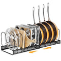Expandable Pots and Pans Organizer under Cabinet with 12 Dividers (Black / 12 dividers)