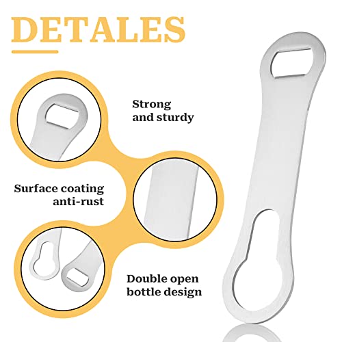 2 Pcs V Rod Bottle Opener Bartender (Silver)