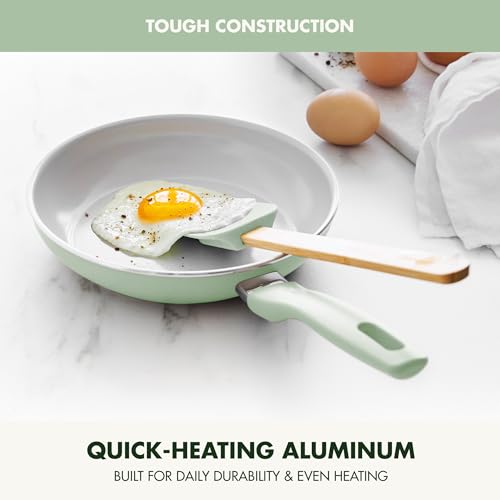 Dover 8” Frying Pan Skillet with Spatula (8" Frying Pan Skillet with Spatula / Pastel Green)