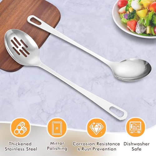 Stainless Steel Cooking Spoon (D. 1PC -Slotted Spoon)
