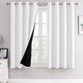 White 100% Blackout Curtains for Bedroom 54 Inches Long 2 Panels (52"W x 54"L (Pack of 2) / White)