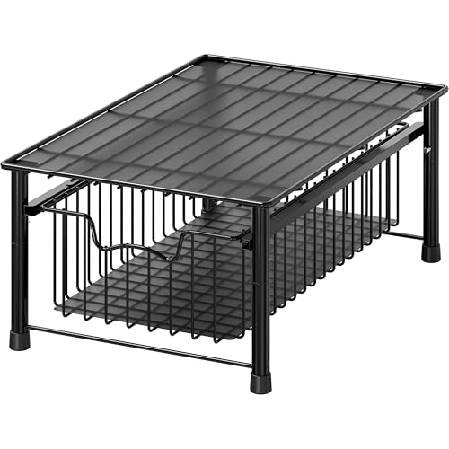 Stackable Basket Drawer (1-tier / Black)