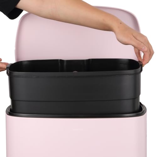 Curtis 8 Gal Step Trash Can Soft Close 25" (Blush Pink)