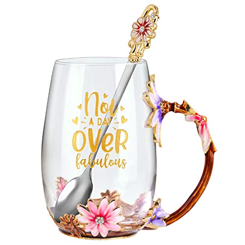 Birthday Gifts for Women Mom Tea Cup Unique Friendship Mothers Gifts for Her from Daughter Son Ideas for Friend Female Sister Coworker (Purple)