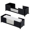 Black Metal Folded Paper Towel Holder Dispenser (Black (Set of 2))