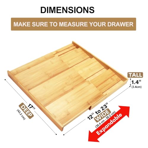 Bamboo Spice Drawer Organizer (Natural)