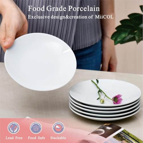 Small Dessert Plates Set of 6 (6 Inch-White)