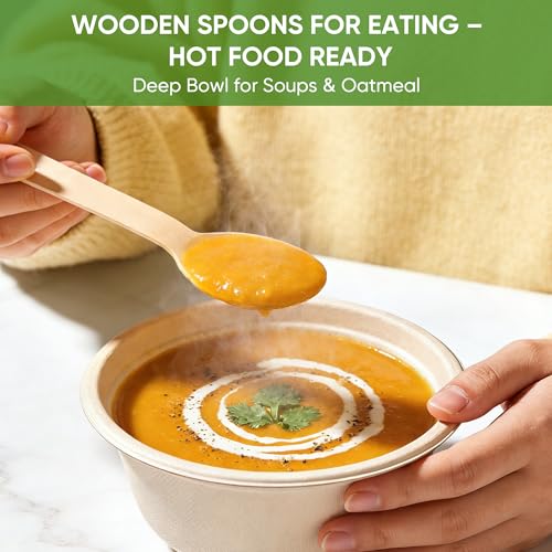 Disposable Wooden Utensils Set (120 Forks, 120 Spoons, 120 Knives)