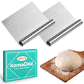 2 Pack Stainless Steel Dough Cutter & Pastry Scraper