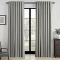 Frost Grey Linen Curtains 84 Inches Long 2 Panels Set for Living Room Bedroom 100% Blackout Linen Texture Curtain Pinch Pleat Back Tab Farmhouse Neutral Dark Gray Window Curtain Drapes (Frost Grey / 52"W x 84"L (Pack of 2))
