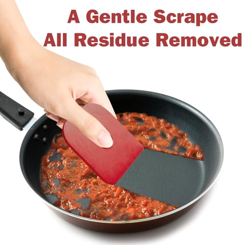 Pan Scraper 10 Pcs Pot & Dish Scraper Plastic (10 Pcs / Red)