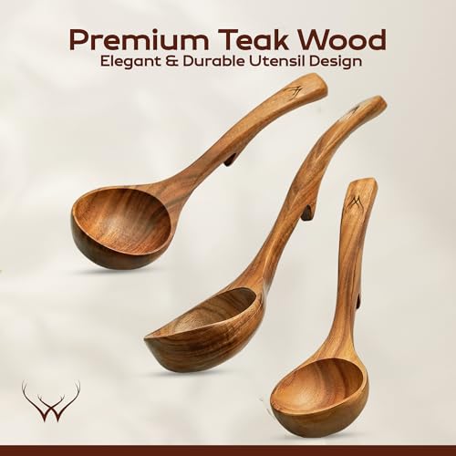 4Pcs Wooden Ladle Set