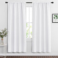 Extra Wide Curtains for Bedroom Living Dining Room 72 inches Long (Pure White / 62"W x 72"L (Pack of 2))