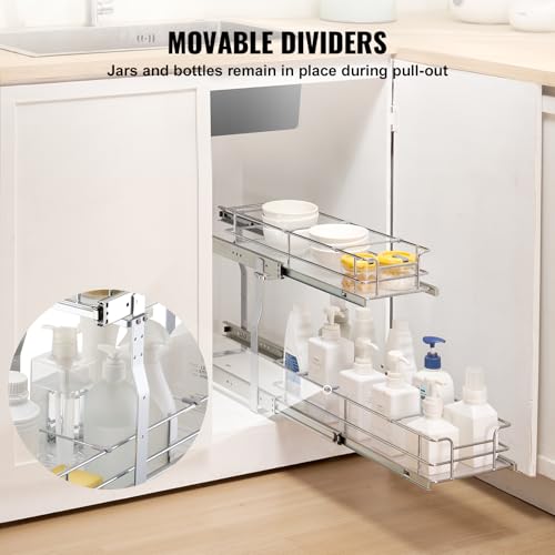 Pull Out Cabinet Organizer (8.5"W x 21"D x15.2"H)