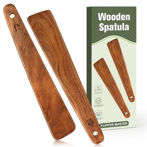 12" Teak Wooden Spatula for Cooking (2PCS Wooden Spatula)