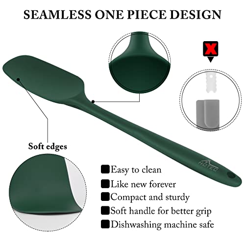 BPA Free Silicone Rubber Spatula Set (Dark Green)