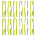 12 Pcs Toaster Tongs (6 Inch / Green)