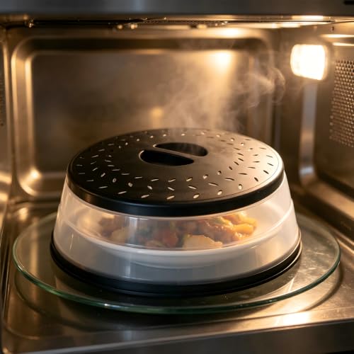 Collapsible Microwave Splatter Cover (gray / 12.3IN)