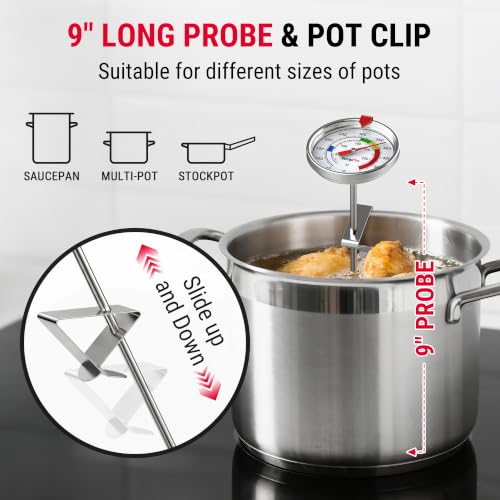 Candy Thermometer with Pot Clip (Mechanical Thermometer)