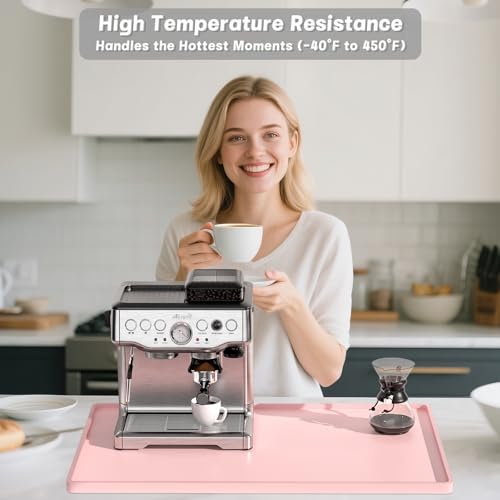 Silicone Coffee Mat (Pink / 12" x 19")