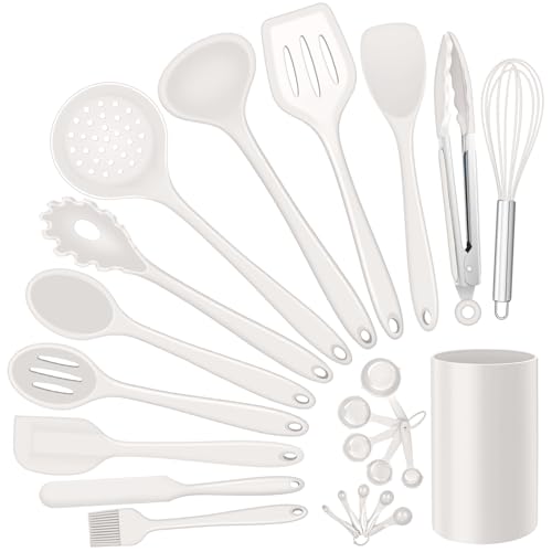 Silicone Kitchen Utensils Set (23 Pieces / White)