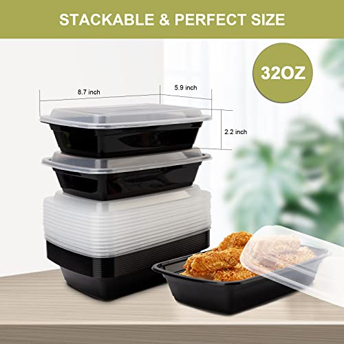 15 Pack Meal Prep Containers 32oz (32oz-15pack)