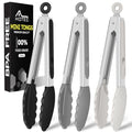 Small Silicone Kitchen Tongs 7 (Black Grey White Gradient)