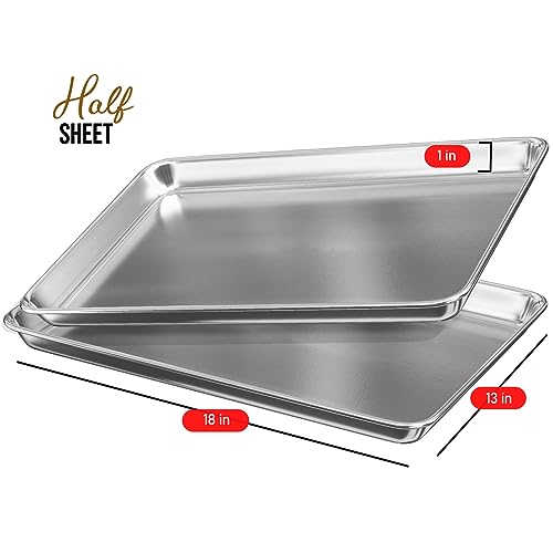 Aluminum Baking Sheet Set (2 Pack / Half Sheet Pan/18"x13")