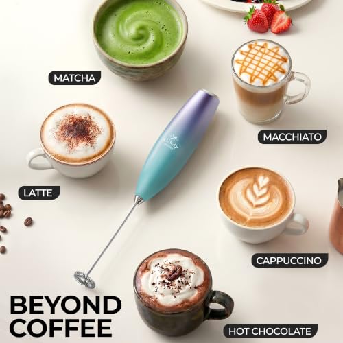 Zulay Powerful Milk Frother for Coffee with Upgraded Titanium Motor (Faded Purple / OG Frother)