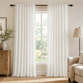 Sheer Curtains (Cream White/Sheer / 50"W x 108"L (Pack of 2))