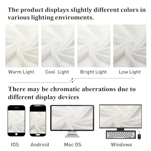 Ivory Sheer Curtains 102 Inches Long 2 Pcs (Ivory / 59"W x 102"L (Pack of 2))