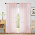 Extra Wide Sheer Blush Pink Curtains 84 Inches Long 2 Panels (59"W x 84"L (Pack of 2) / Blush Pink)