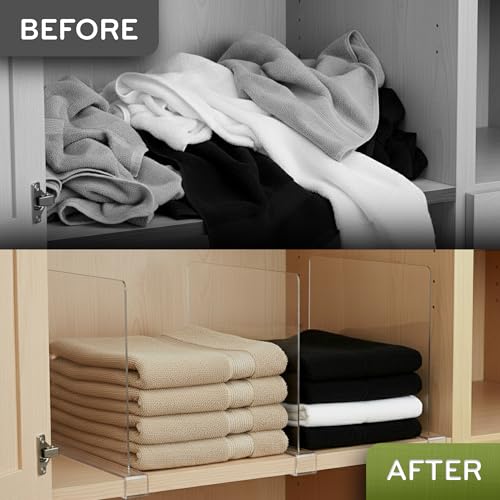 Acrylic Shelf Dividers for Closet Organization