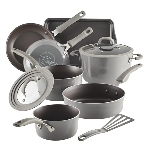 Cook + Create Aluminum Nonstick Cookware Set (Gray / Cookware Set (10 Piece))