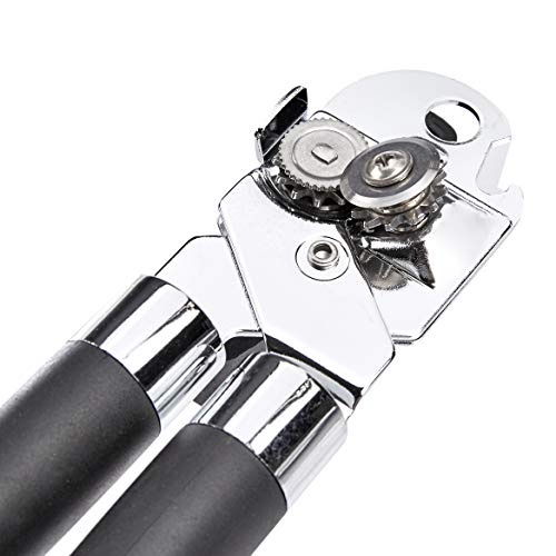 Multi function Manual Can Opener and Bottle Opener with Soft Grip Dual Handle