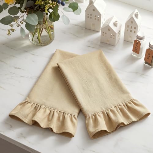 Beige Kitchen Towels Set of 2 (Beige / Retro)