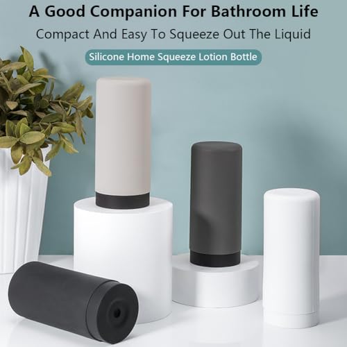 Soap Dispenser Dish Soap Silicone Dispenser Liquid Dish Soap Dispenser Squeeze Bottle Dish Washing Liquid Dispenser Refillable Leakproof Silicone Divided Bottle for Lotion Hand Wash (Light Green)