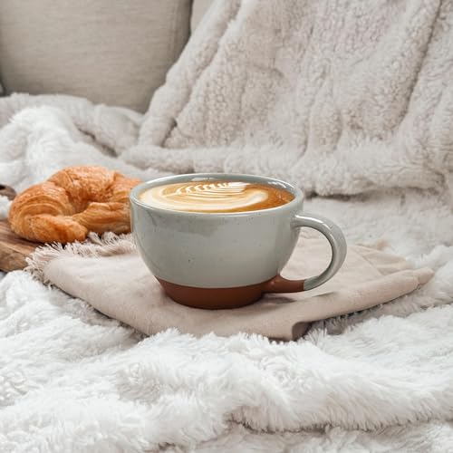 Ceramic Latte Art Mug With Saucer (Earl Grey)