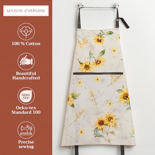 Aprons for women with Pocket 100% Cotton Pack of 1 (073 - Candice)