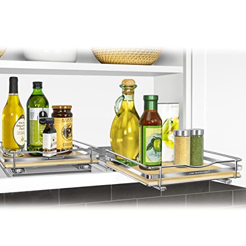 lite™ Pull Out Spice Organization for Cabinets (Wood / 10-1/4" - 1 Tier)