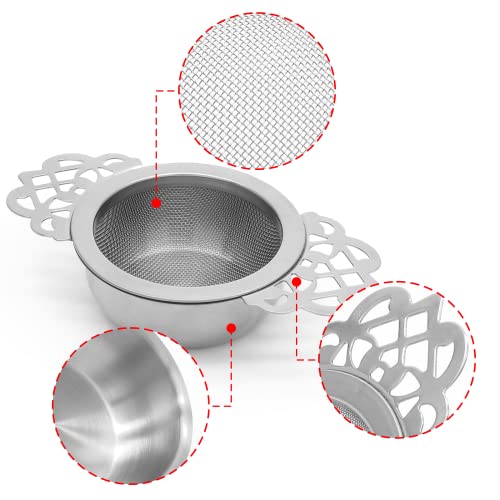 4 Pack Tea Strainer Bowl (4 Pack / Silver)