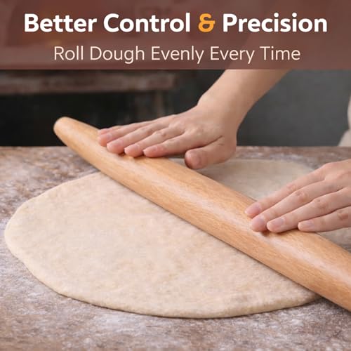 17 Inch French Rolling Pin (European Beech Wood / 17")
