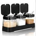 3 Pack Condiment Jars (Black)